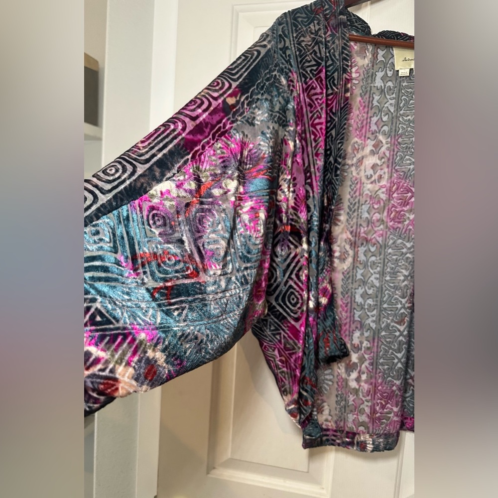 Elevenses Pink and‎ Black Patterned Cardigan - Picture 2 of 6